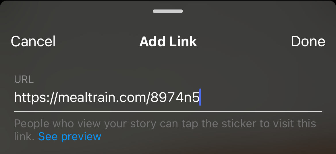 Include the full link.