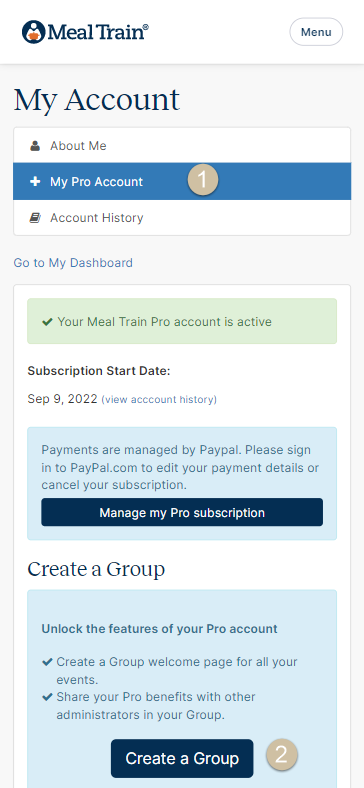 All About Meal Train Pro