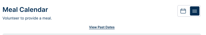 Example of view past dates text.