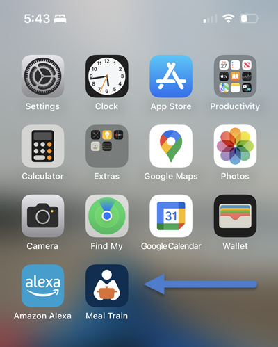 meal train icon on home screen